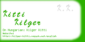 kitti kilger business card